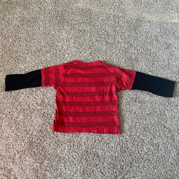 Disney toddler boy mickey mouse striped long sleeve red tee shirt 18 months - Picture 9 of 9